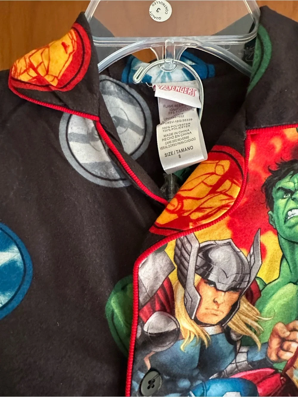 Marvel Avengers Boys Pajama Set Size 8 NWT
